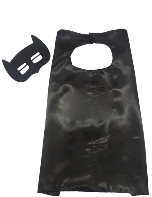 BookMyCostume Black Bat Cape and Masks Set for Kids - Superhero Dress Up Costumes for Boys and Girls | Perfect for Dress Up, Cosplay, Halloween & Parties | 3-10 Years